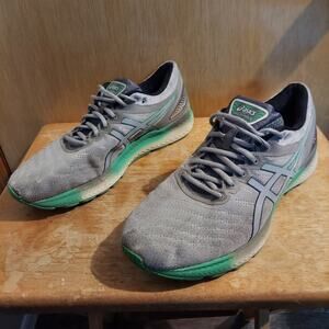 Asics Gel-Nimbus Lite 1011A782 Men's US 12 Grey Green Running Sneaker Shoes